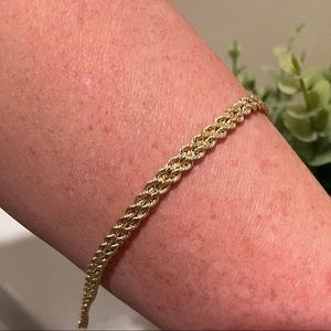 NWT 10k gold double rope bracelet